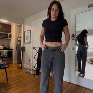 H&M Black Straight Leg Jeans Classic Style